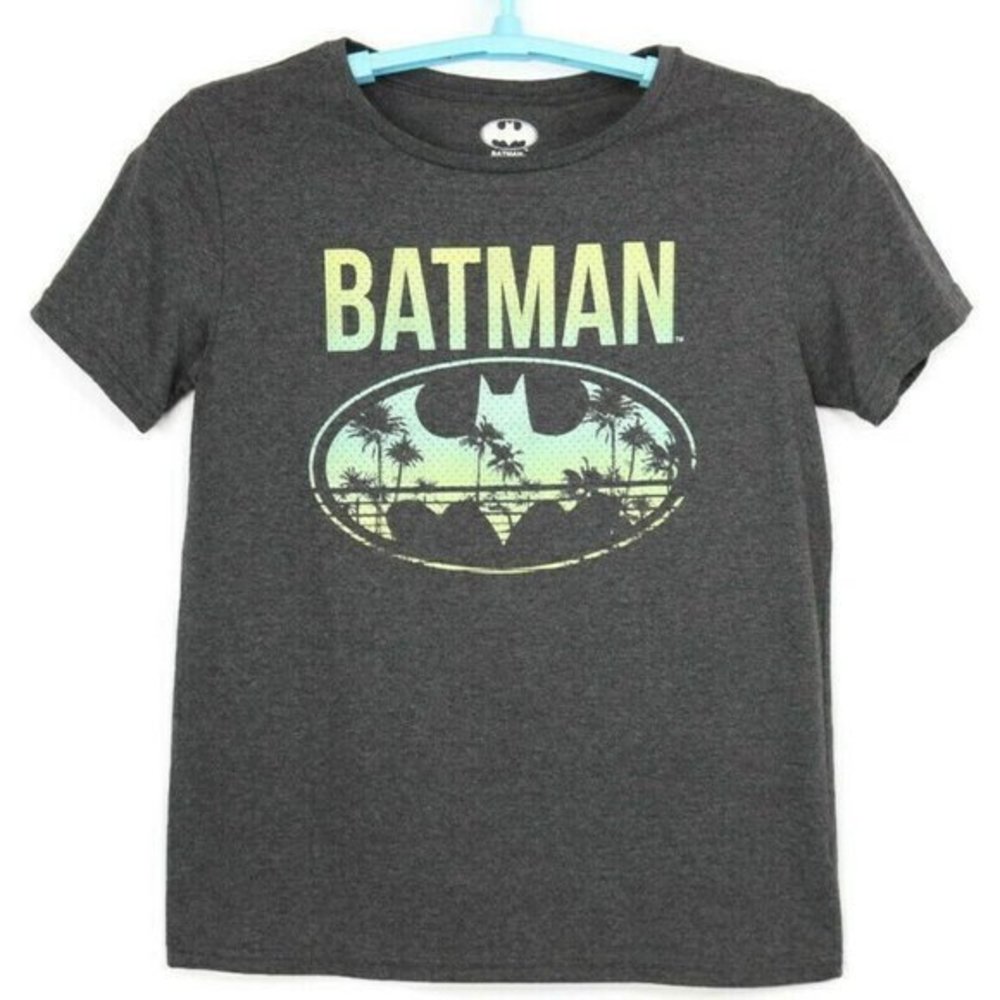 Batman DC‎ Comics T-Shirt Shirt Palm Trees Tropical Grey M Medium